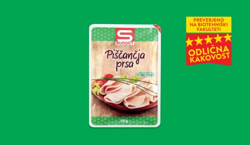 S-BUDGET PIŠČANČJA PRSApakirano, narezek, 150 g