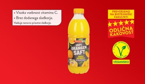 SPAR POMARANČNI SOK sveže stisnjen, 1 l