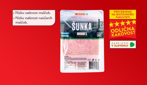 SPAR TOAST ŠUNKA narezek, 200 g