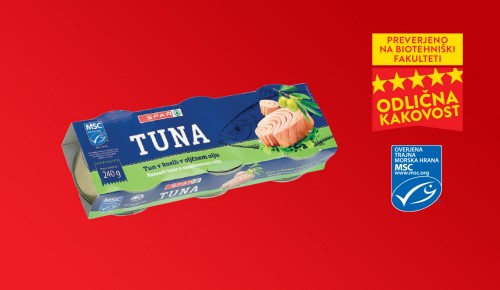 SPAR TUNA kosi, v oljčnem olju, 3 x 80 g
