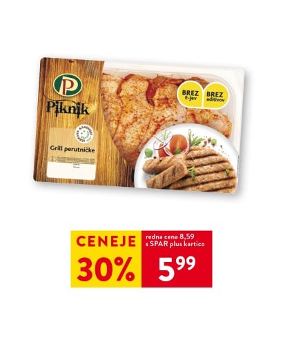 GRILL PERUTNIČKE IK piknik, pakirano, Perutnina Ptuj, 800 g