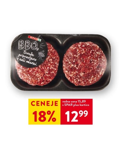 SPAR BBQ GOVEJI BURGER RED ANGUS
