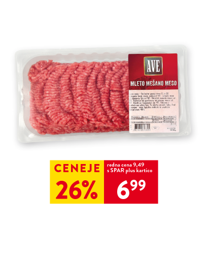 MLETO MEŠANO MESO pakirano, AVE, 1 kg