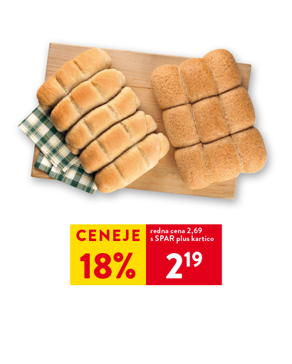 KRUH ZA ŽAR beli ali polnozrnati pirin, Mlinotest, 500 g
