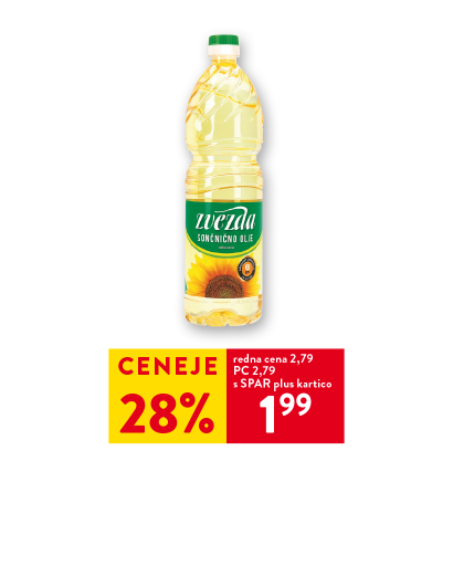SONČNIČNO OLJE ZVEZDA Tovarna olja Gea, PET, 1 l
