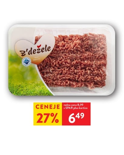MLETO MEŠANO MESO - 27 % ceneje s SPAR plus kartico