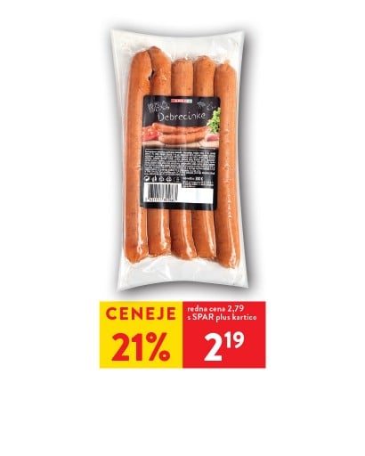 spar BBQ DEBRECINKA - 21% ceneje s SPAR plus kartico