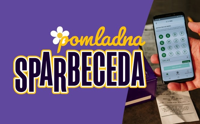 Igrica "Pomladna SPARBECEDA" na telefonskem ekranu