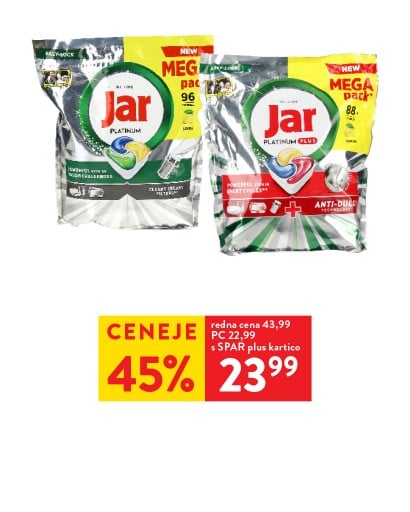 KAPSULE JAR - 45 % ceneje s SPAR plus kartico
