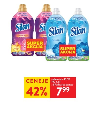 MEHČALEC SILAN - 42 % ceneje s SPAR plus kartico