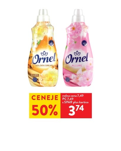 Mehčalec Ornel- 50 % ceneje s SPAR plus kartico