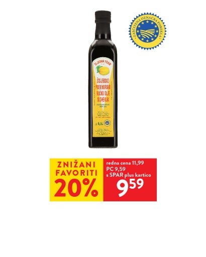 ŠTAJERSKO PREKMURSKO BUCNO OLJE SLOVENIJA - 20 % ceneje s SPAR Plus kartico