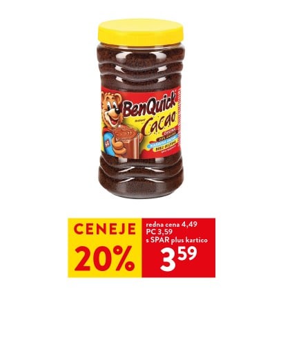 KAKAV BENQUICK - 20% ceneje s SPAR plus kartico
