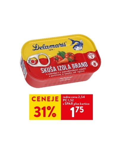 SKUŠA Z ZELENJAVO Delamaris- 31% ceneje s SPAR plus kartico