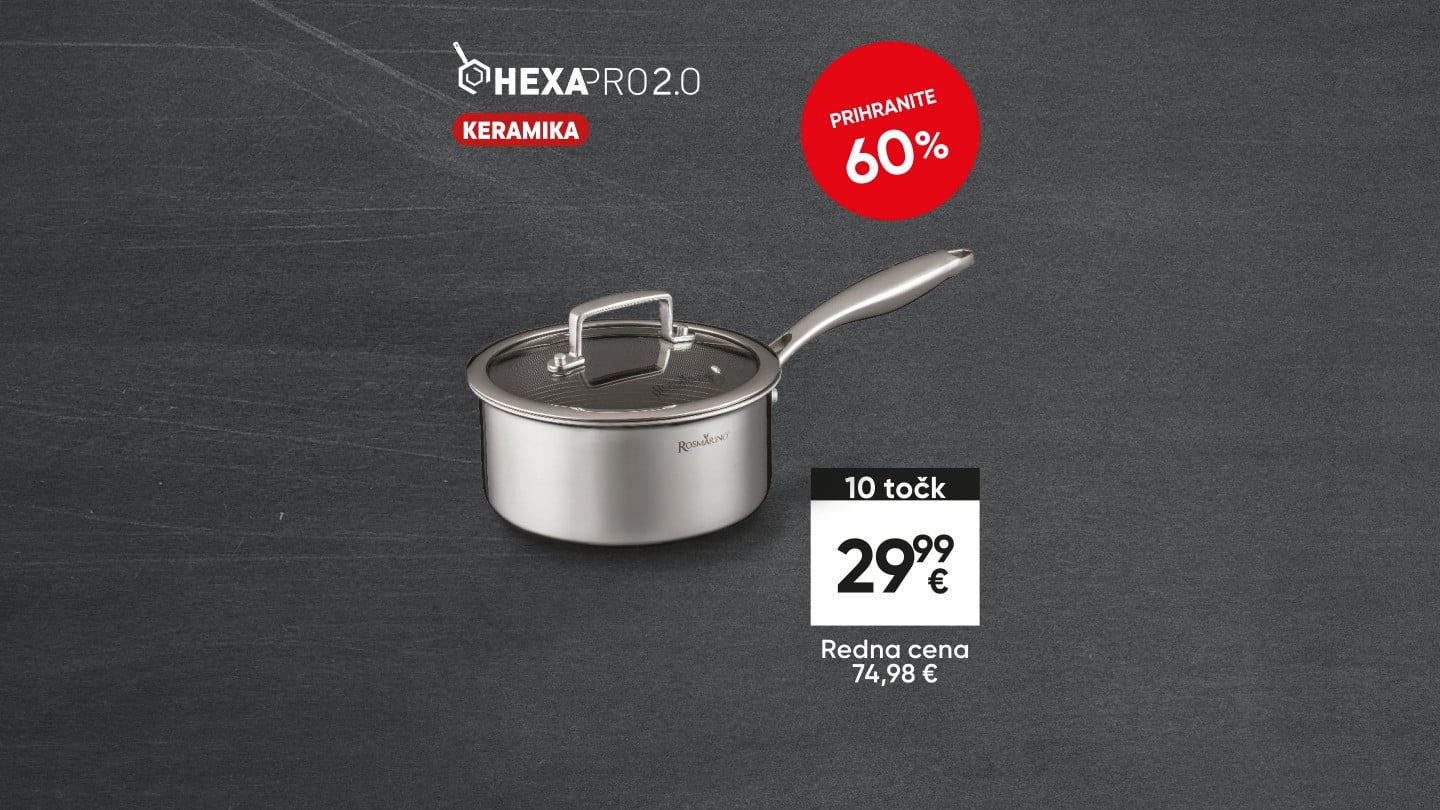 Kozica s pokrovko HEXAPRO 2.0, 18 cm