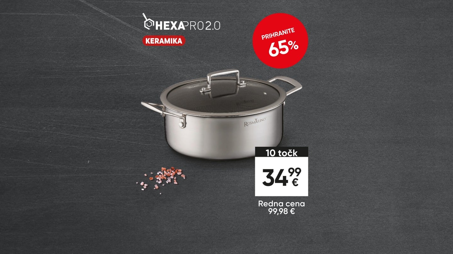 Lonec s pokrovko HEXAPRO 2.0, 24 cm