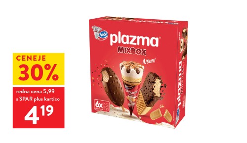 Dodatne točke zvestobe Boretti, SLADOLED PLAZMA MIX BOX - 30 % ceneje s SPAR plus kartico