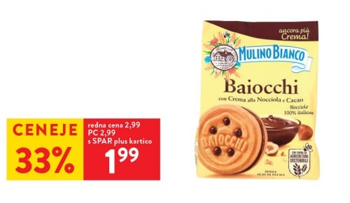 PIŠKOTI BAIOCCHI - 33% ceneje s SPAR plus kartico