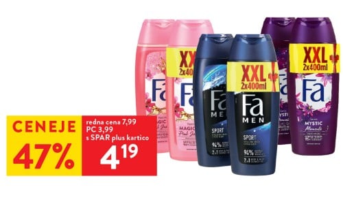 GEL ZA PRHANJE FA - 47% ceneje s SPAR plus kartico