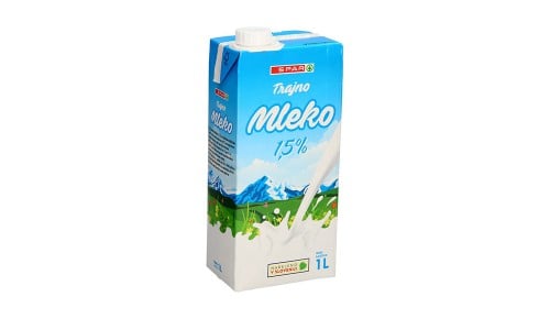 TRAJNO MLEKO 1,5%, SPAR, 1L
