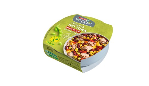 SPAR VEGGIE pikantna zelenjavna solata z veganskim sojinim pripravkom na način tunine