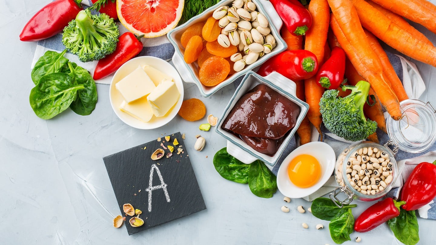 Izbor živil, ki vsebujejo vitamin A