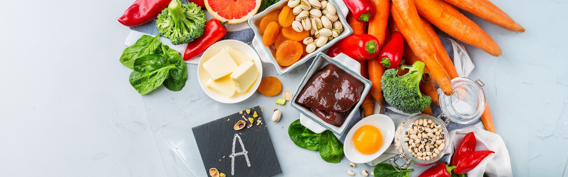 Izbor živil, ki vsebujejo vitamin A