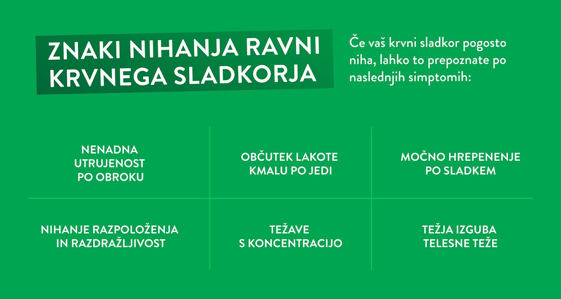 Vpliv nihanja krvnega sladkorja na naše zdravje Vec vem o krvnem sladkorju