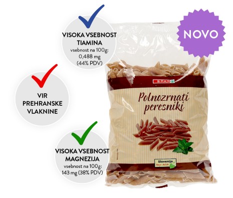 Spar polnozrnate testenine peresniki 500g