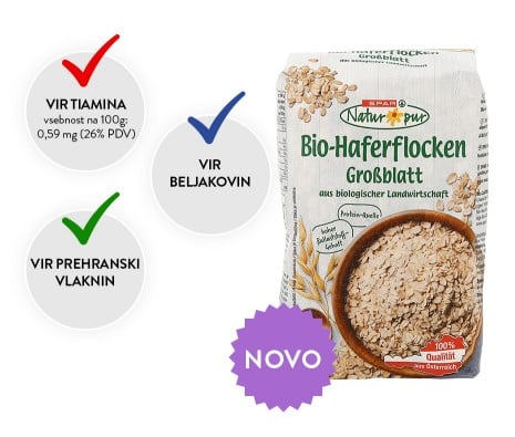 SPAR Natur pur ovseni kosmiči rahli 500g