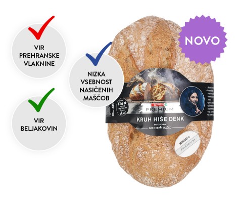 SPAR Premium droženi kruh Hiše Denk 400g