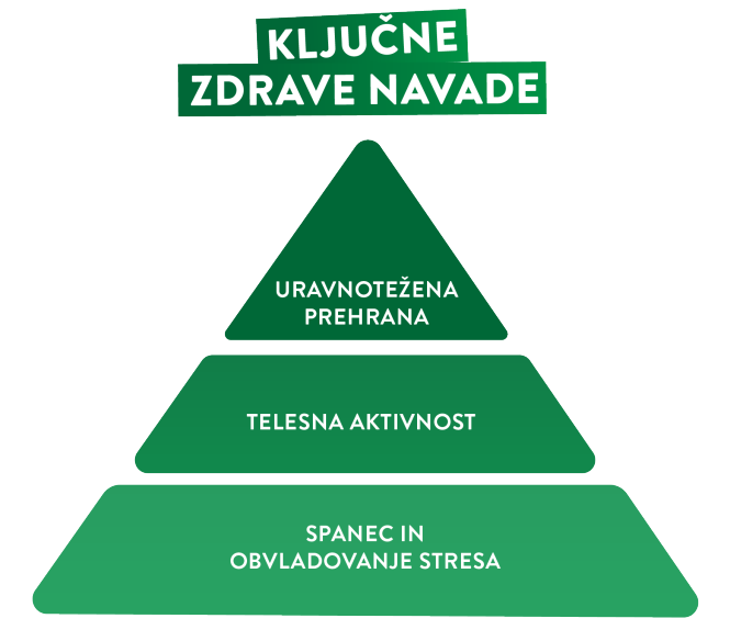 Ključne zdrave navade, infografika