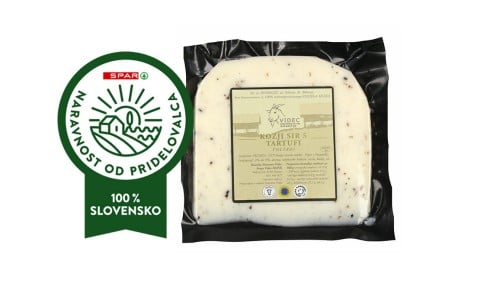 KOZJI SIR S TARTUFI POLTRDI, SIRARSTVO VIDEC, 150G