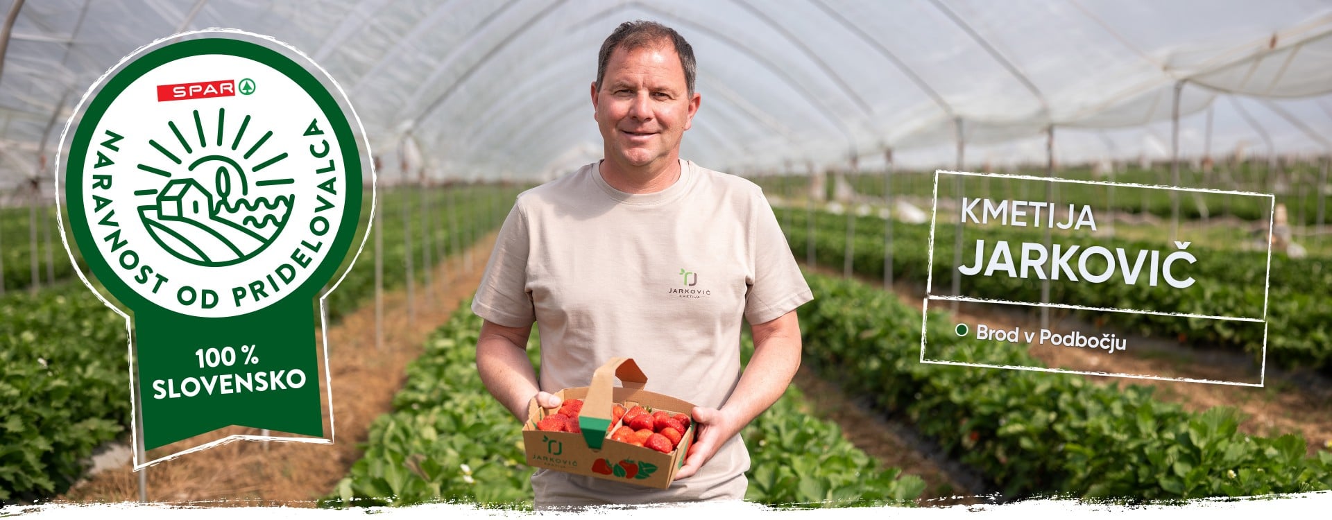 Spoznaj Kmetijo Jarkovič iz Podbočja, kjer že več kot 40 let pridelujejo slastne sadeže z bregov reke Krke. 🍓🌿

Družina Jarkovič prisega na svežino brez kompromisov, zato njihove jagode, maline in druga zelenjava do Sparovih polic prispejo izjemno hitro – pogosto že dan po obiranju. Zaradi kratkih poti lahko izbirajo sorte z bogatejšim in polnejšim okusom, ki ohranijo pristno domačnost slovenskega podeželja. ☀️

Sledi oznaki Naravnost od pridelovalca 💚 in odkrij 100% slovenske izdelke v najbližjem Sparu. 👉 https://www.spar.si/promocije-in-projekti/naravnost-od-pridelovalca/kmetija-jarkovic