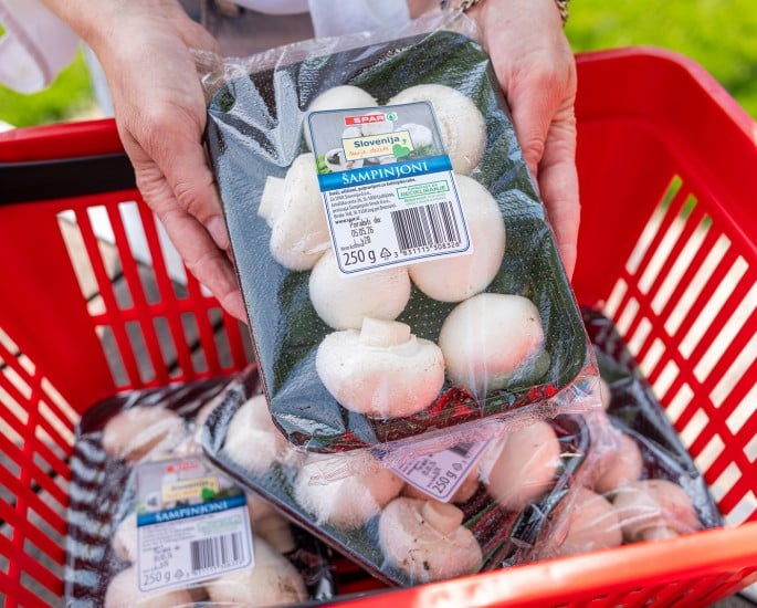 Šampinjoni Smuk z izdelki v domačem okolju