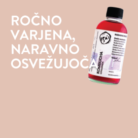 ROČNO VARJENA, NARAVNO OSVEŽUJOČA KOMBUČA