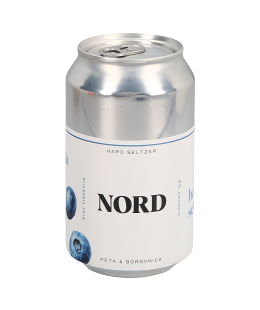 NORD gazirana alkoholna pijača meta in borovnica