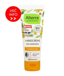 ALTERRA krema za roke, bio navadni rakitovec