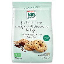 DESPAR Bio, Logico PIŠKOTI FROLLINI, pirini, s koščki čokolade, 300 g