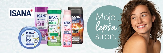 Isana – moja lepša stran zraven je dekle, ki gleda čez svojo ramo in se smeje