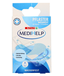 SPAR MEDIHELP vodoodporni obliž, 2 velikosti, 20/1