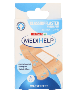 SPAR MEDIHELP vodoodporni obliž, klasik, 20/1