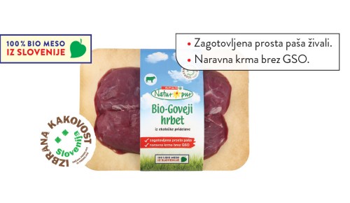 SPAR NATUR*PUR BIO GOVEJI HRBET IK pakirano, 600 g