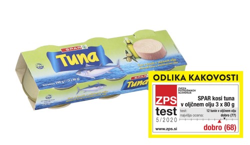 SPAR TUNA V OLJČNEM OLJU