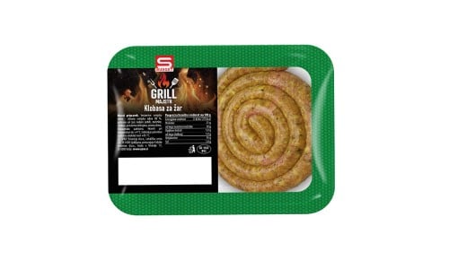 S-BUDGET klobasa za žar 450g Meso Kamnik