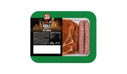 S-BUDGET žar plošča 520g Meso Kamnik
