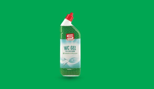 S-BUDGET ČISTILO ZA WC školjko z belilom, 1 l	