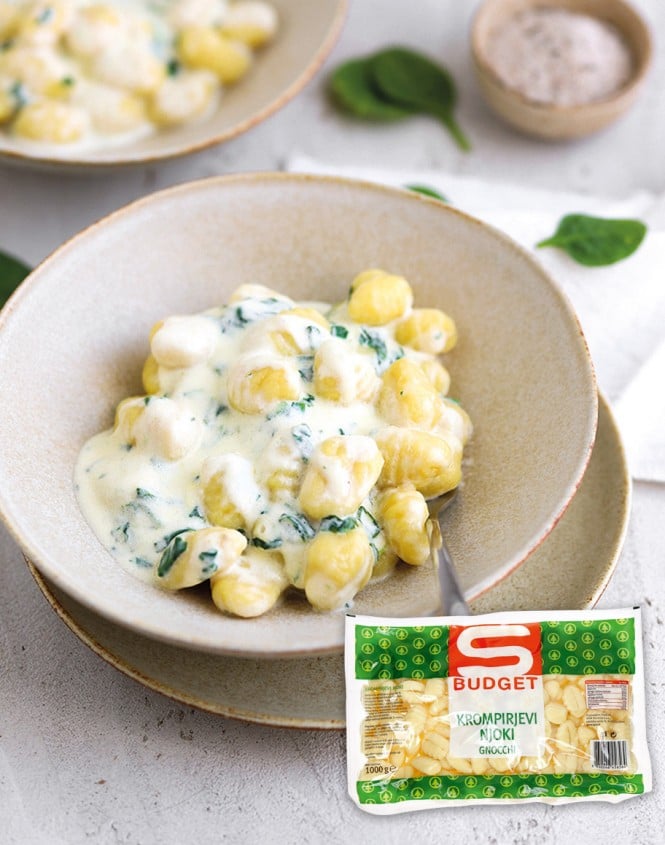 Recept Nine Kastelic - Leaneen, njoki v sirovi omaki s špinačo