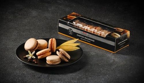 SPAR PREMIUM chefovi macaronsi kava, mango in vanilija, ekskluzivno Gregor Vračko
