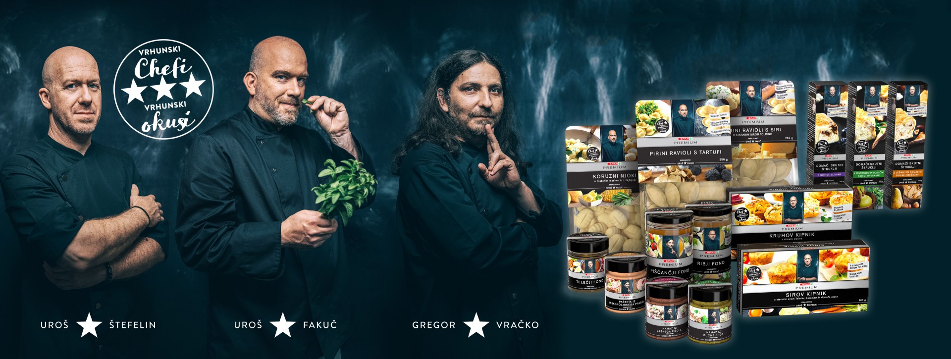 Izdelki SPAR Premium v sodelovanju z Michelinovimi chefi - Tri zvezdice Izdelki SPAR Premium v sodelovanju z Michelinovimi chefi - Tri zvezdice